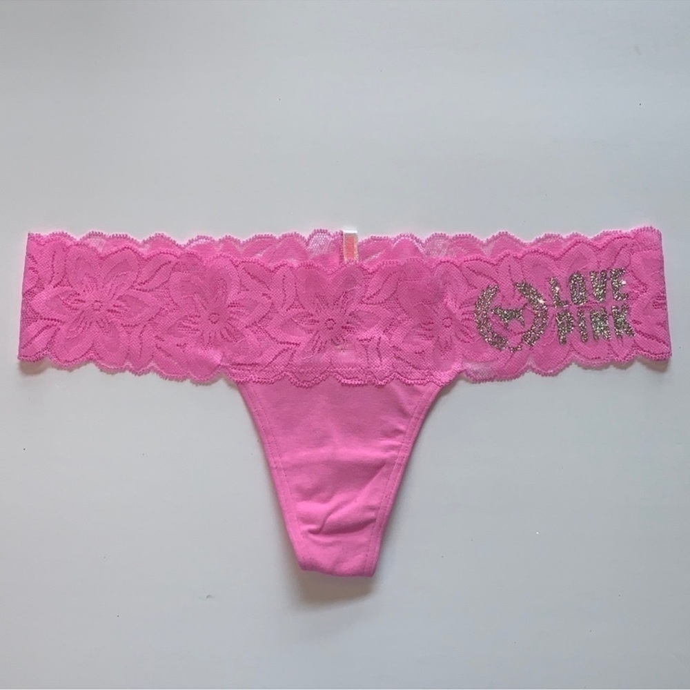 Victoria’s Secret PINK Lace Thong Panty - Size Small